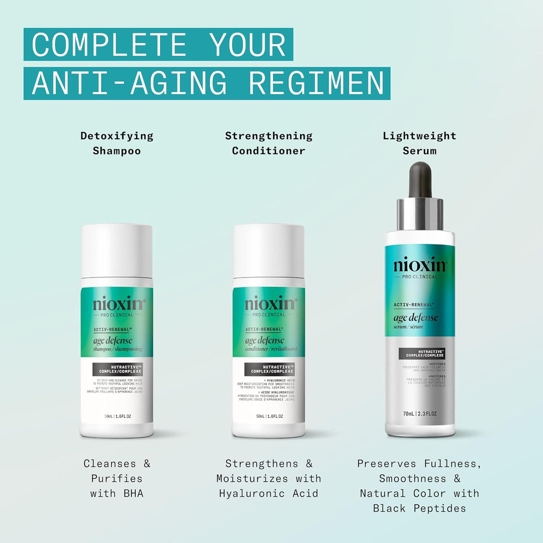 Nioxin Age Defense Kit antienvejecimiento | Limpiador desintoxicant...