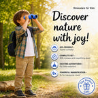 Binoculars para Kids – Perfect Toy para Little Boys y Girls – Extensive Set Incl. Magnifying Glass & Compass – Powerful Magnification 8X21 – 3 a 12 Year Old Kids para Toddler