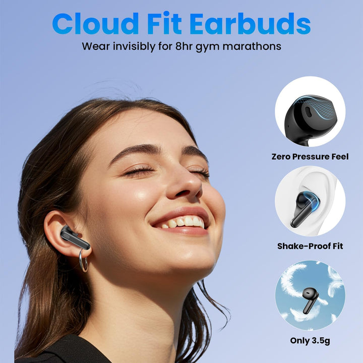 Haqquio Auriculares inalámbricos, auriculares Bluetooth con estéreo...