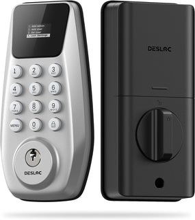 DESLOC Cerradura de puerta de entrada sin llave C100 con pantalla v...