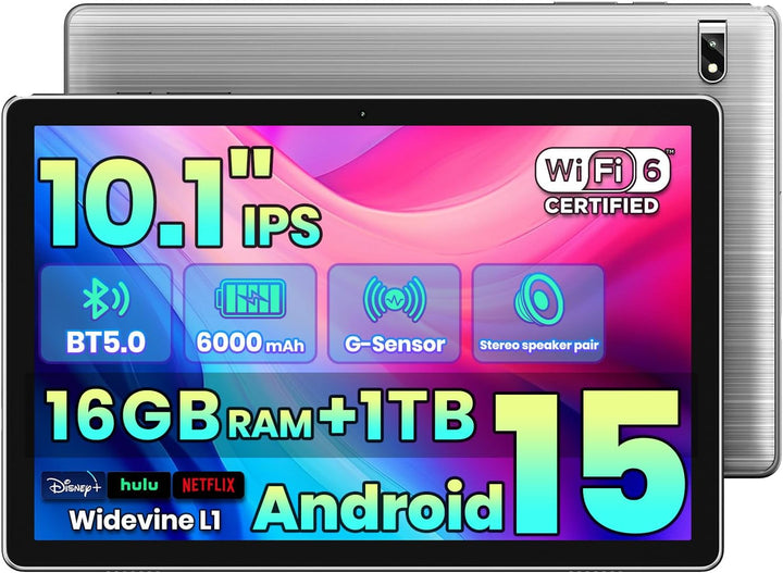 Tableta Android 15 2026, tabletas de 10.1 pulgadas con Gemini AI, t...
