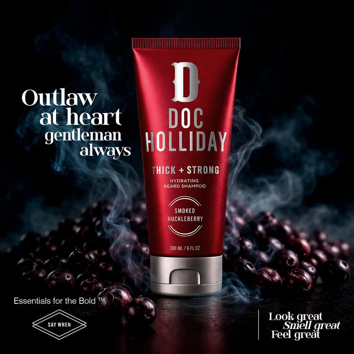 DOC HOLLIDAY Champú hidratante para barba grueso y fuerte \u2013 Ar...