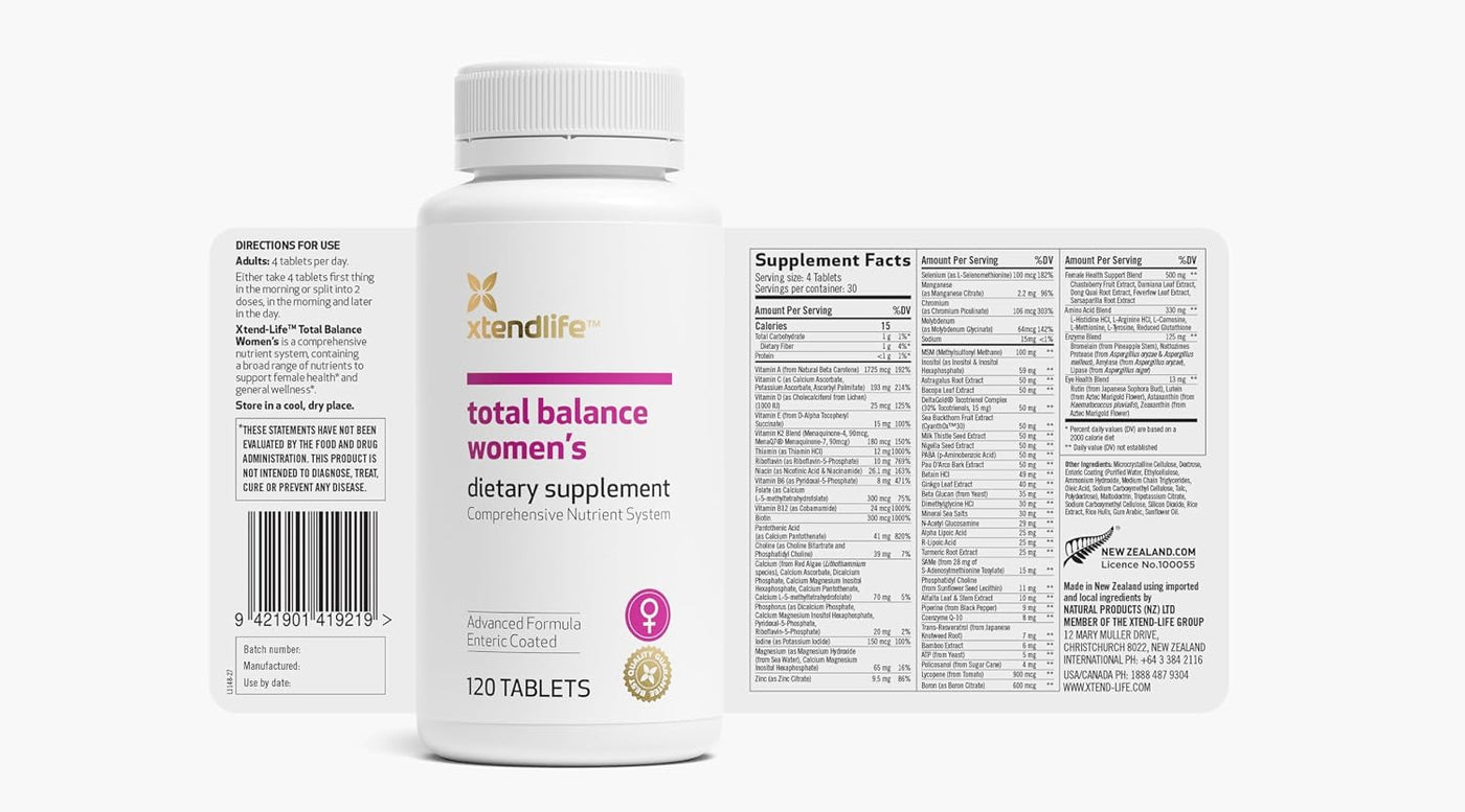 Xtendlife Total Balance Multivitamínico para mujer para la salud in...