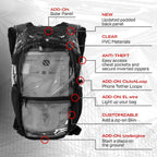 RAVERUNNER Mochila de hidratación antirrobo | Mochila rave aprobada por festivales para asistentes a conciertos, mochila de agua para festivales sin fugas para EDC, paquete de hidratación rave