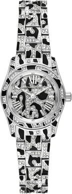Reloj para mujer Michael Kors Lexington de tres manecillas con estampado animal en acero inoxidable (Modelo: MK7640)