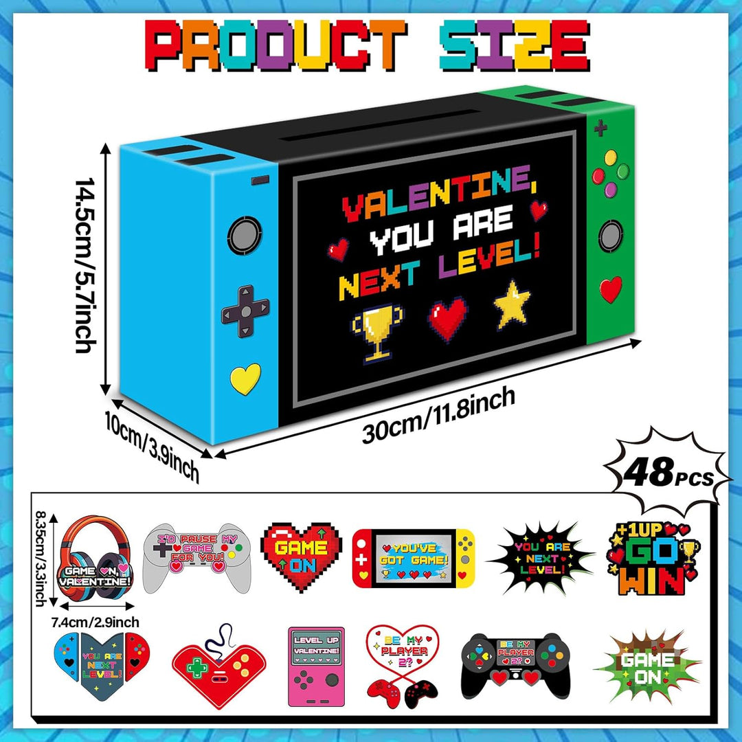 Buzón de San Valentín para niños con 48 tarjetas de