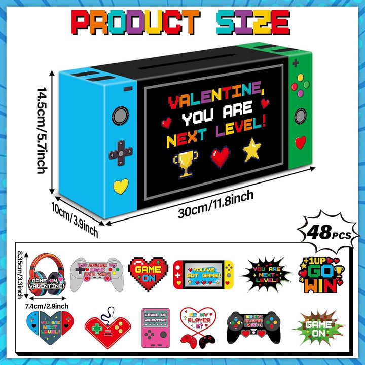 Buzón de San Valentín para niños con 48 tarjetas de