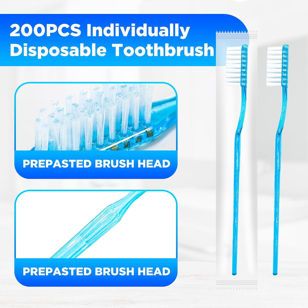 COCOBURI - Cepillos de dientes desechables con pasta de dientes int...