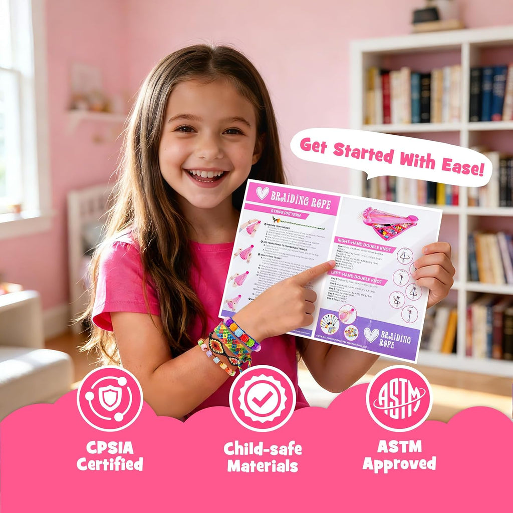 P&C - Kit de fabricación de pulseras de amistad para niñas de 8 a 12 años