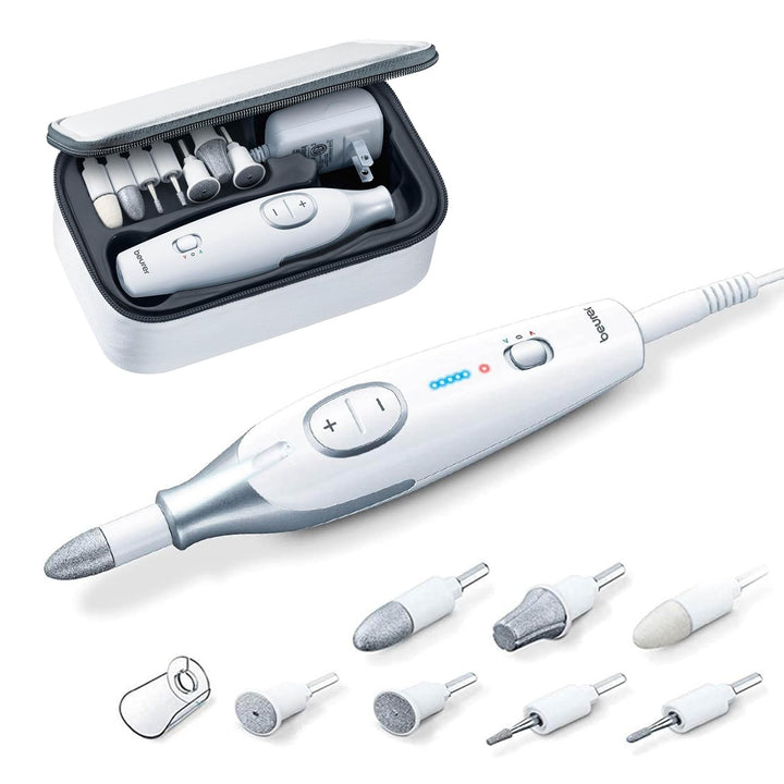 Beurer MP42 - Taladro de uñas, kit de uñas 7 en 1 con brocas de tal...