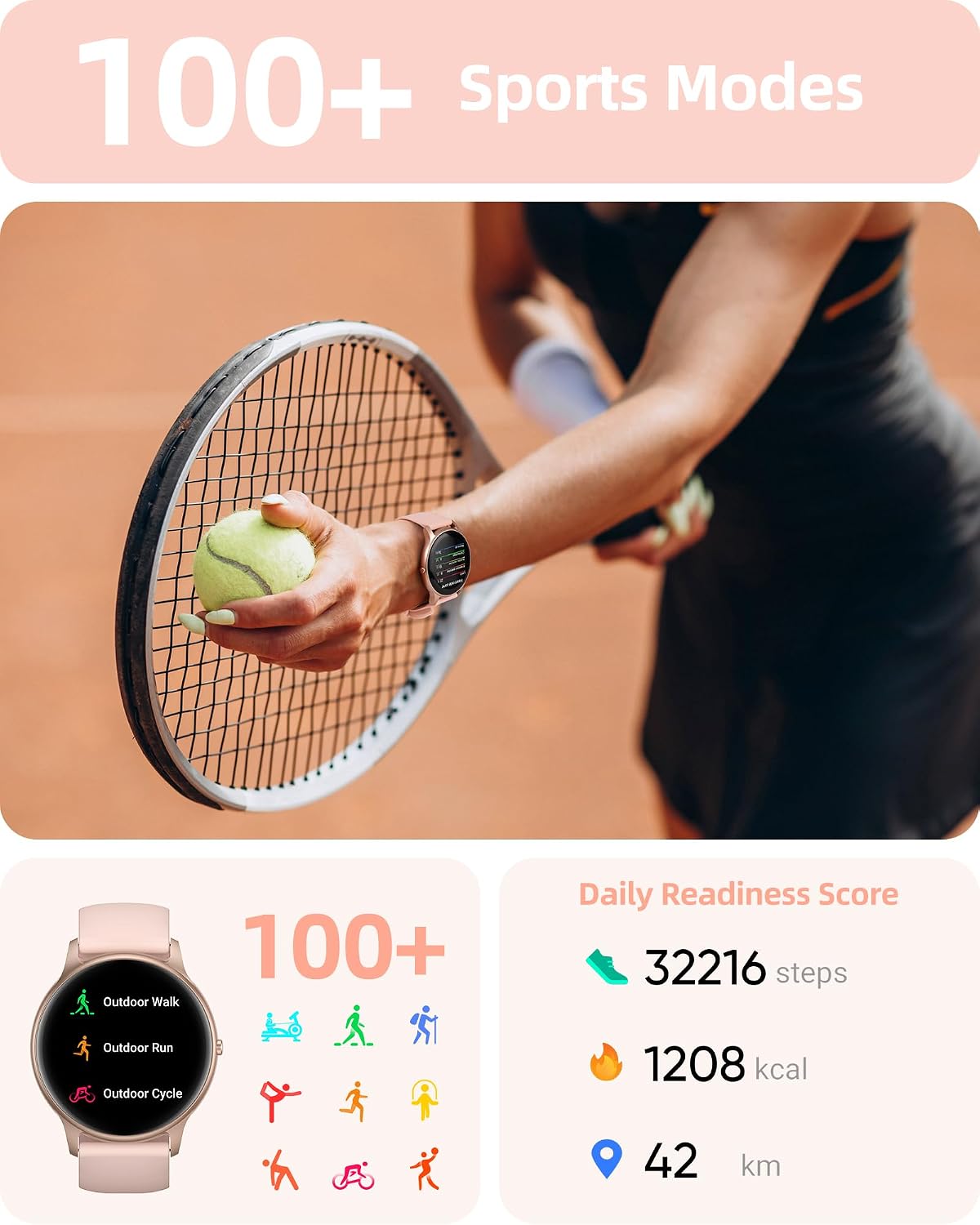 Parsonver Reloj inteligente para mujer (respuesta/hacer llamadas)