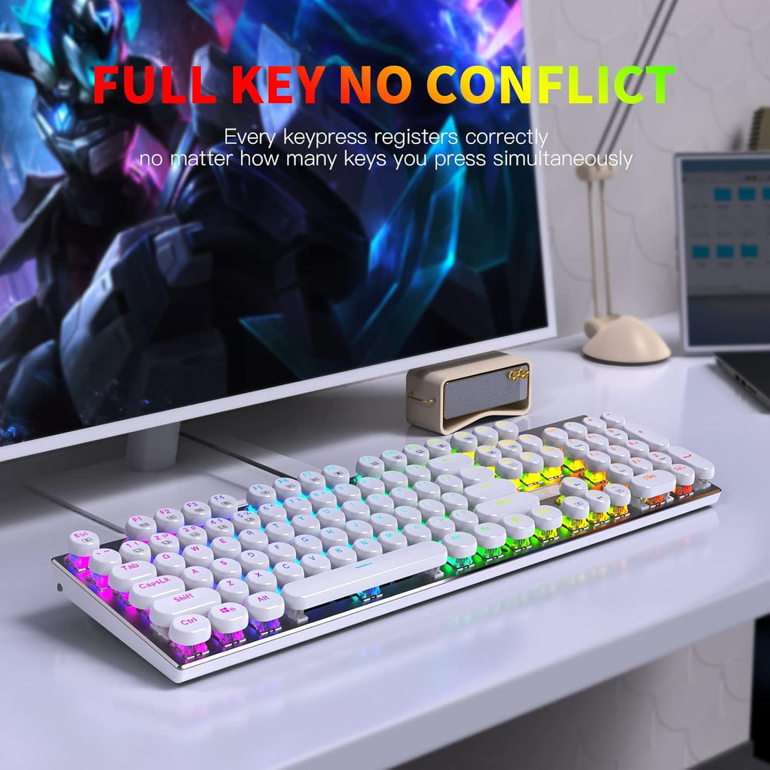 HUO JI E-Yooso Z-88 Teclado mecánico para juegos estilo máquina de...