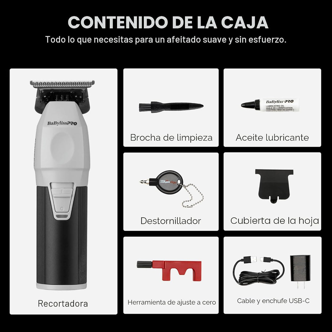 BaBylissPRO COREFX - Recortadora de barba inalámbrica profesional p...