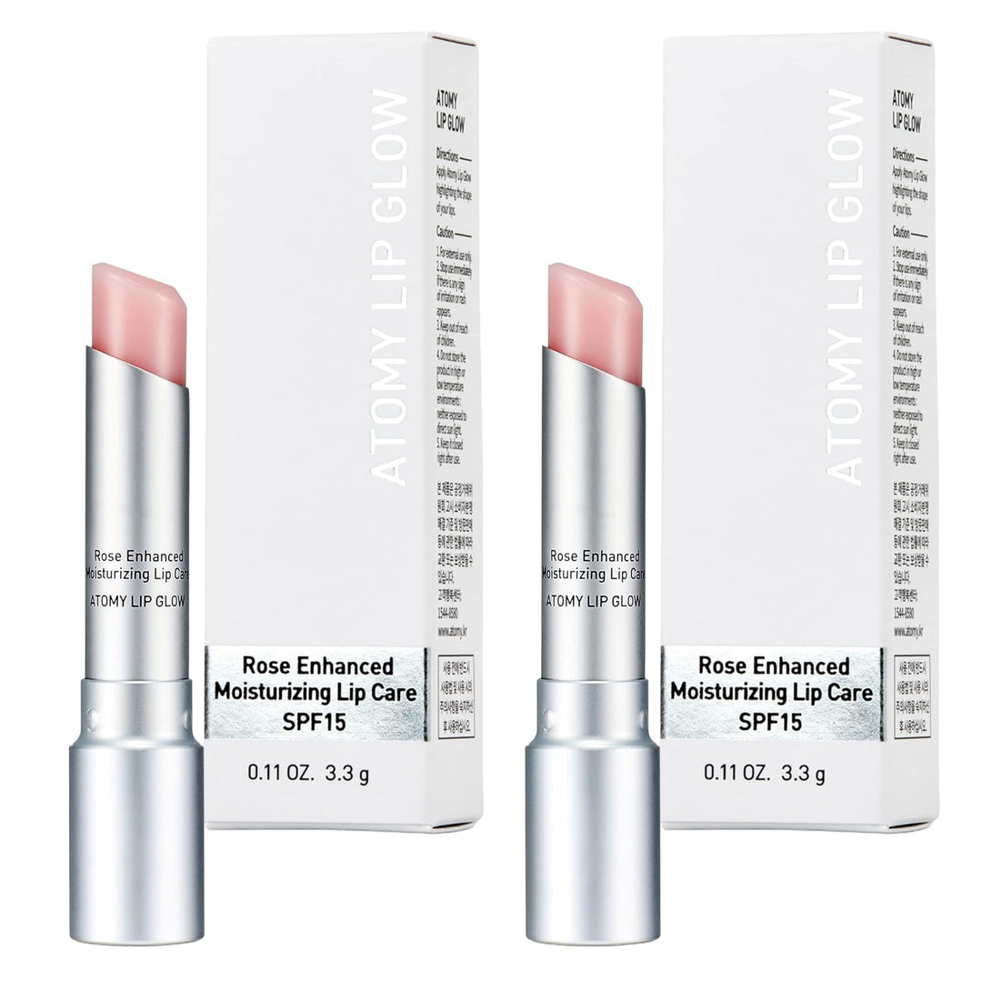 Atomy Lip Glow 0.12 oz x 2 EA - Bálsamo hidratante para el cuidado...