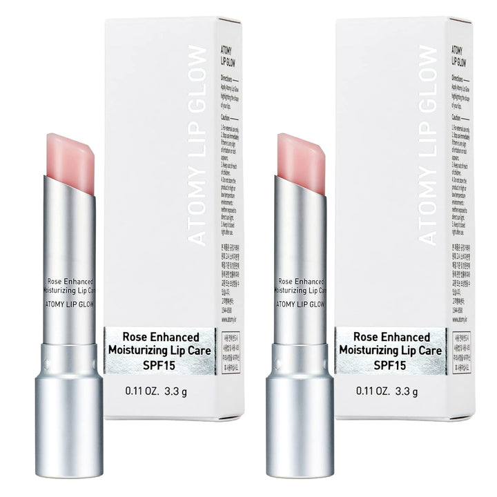 Atomy Lip Glow 0.12 oz x 2 EA - Bálsamo hidratante para el cuidado...