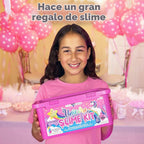 Original Stationery Kit de slime de unicornio que brilla en la oscuridad para niñas de 7 a 12 años, juego de fabricación de slime con más de 25 mezclas y activador, divertida actividad de manualidades creativa, regalo de cumpleaños para niños