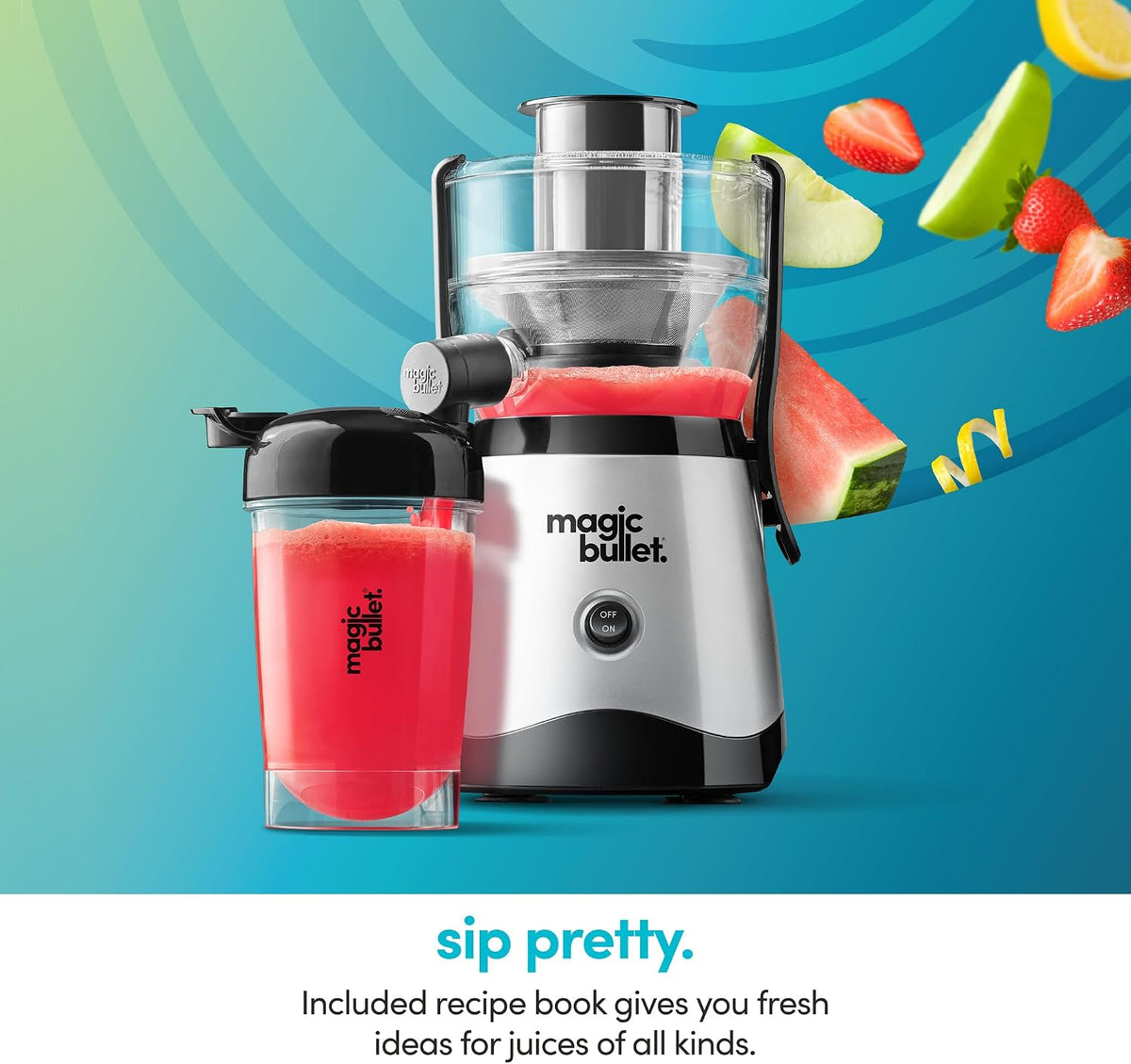 Licuadora Mini Magic Bullet con Taza, Negra y Plateada