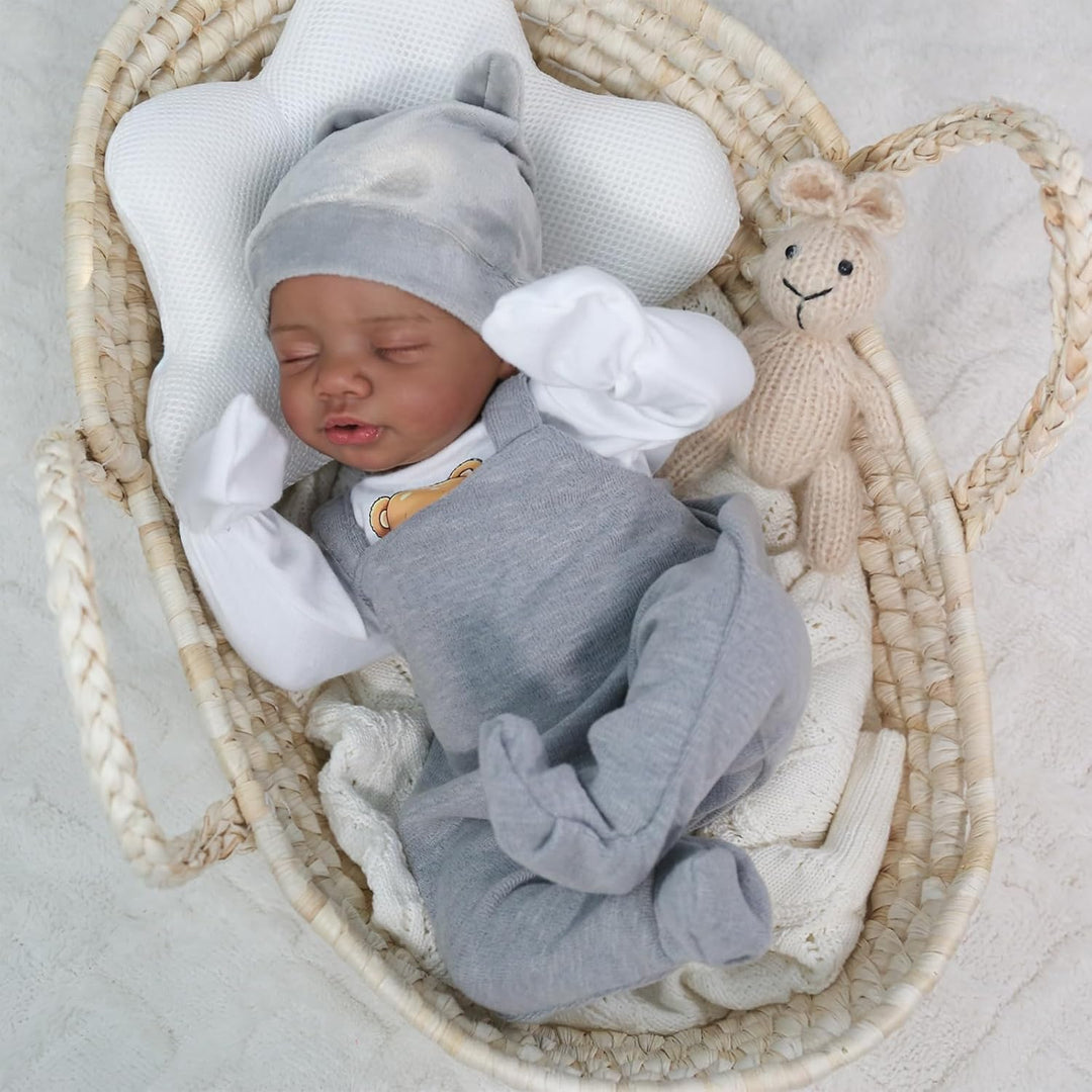 CHAREX Muñecos de bebé Reborn realistas negros - Muñeca de bebé de...