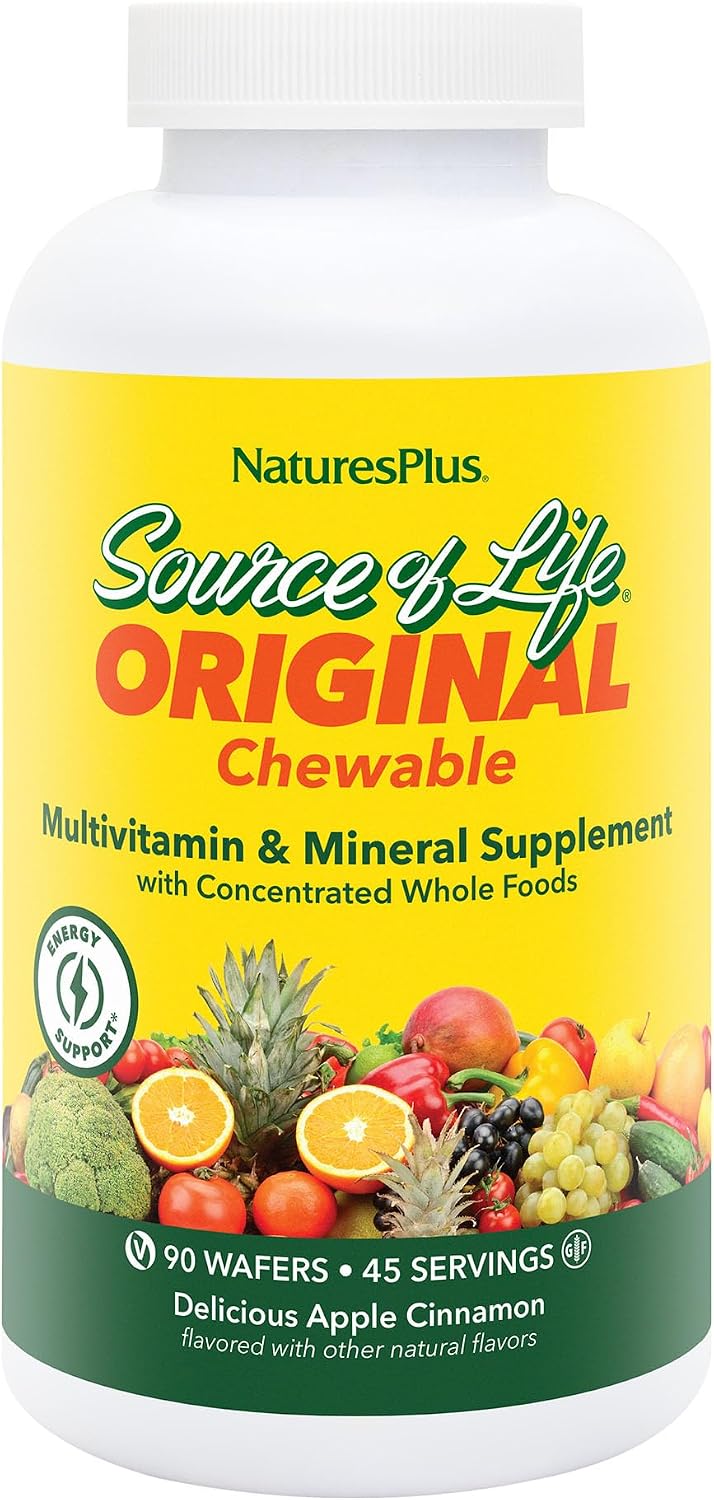 NaturesPlus Source of Life - Masticable, manzana y canela para adul...