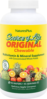 NaturesPlus Source of Life - Masticable, manzana y canela para adul...