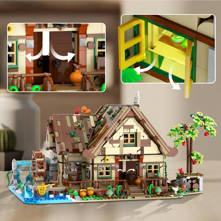 Juego de construcción de cabaña de madera con luz 2570