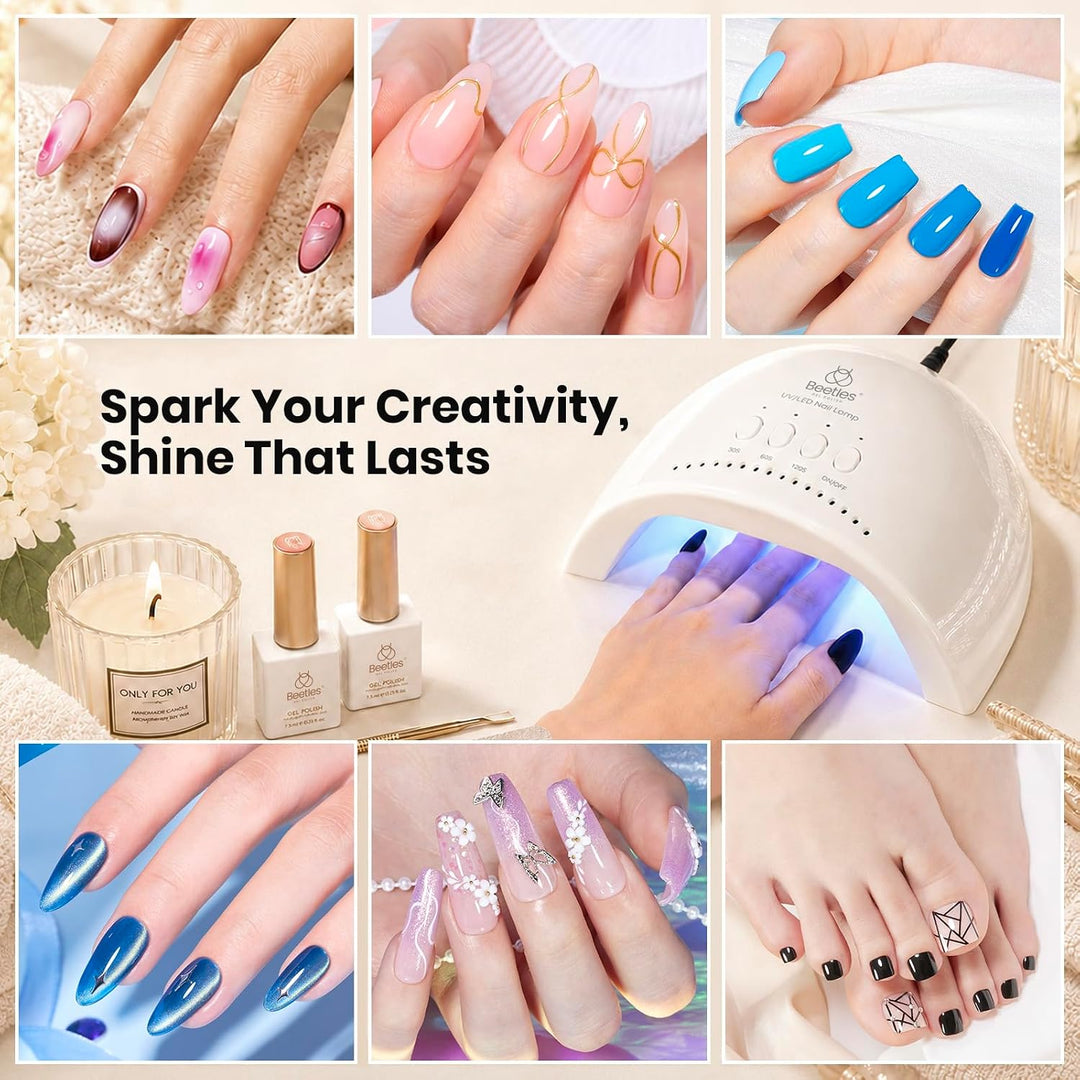 Beetles - Lámpara de uñas UV \u2013 Lámpara LED de uñas con 3 tempo...
