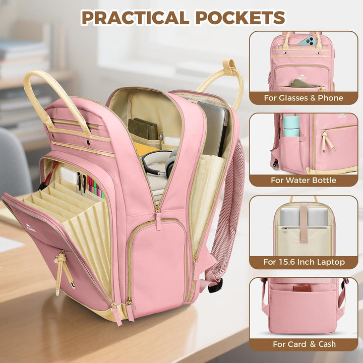 Matein - Mochila de almuerzo para mujer, mochila para maestra con c...