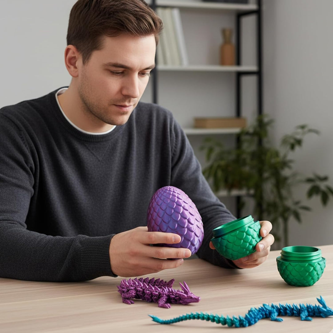 Juego de 4 piezas de dragón impreso en 3D decoración de
