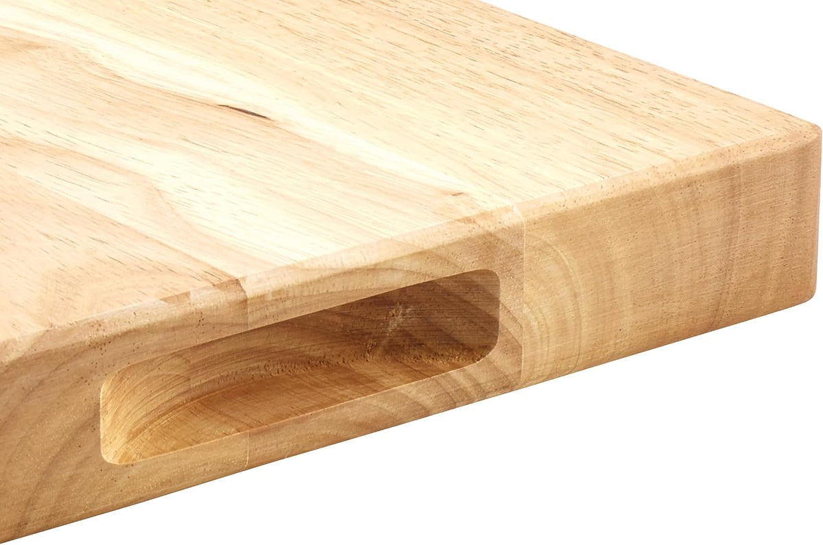 Winco WCB-1218 Tabla de cortar de madera, 12 pulgadas x 18 pulgadas x 1.75 pulgadas, marrón, 12 x 18 pulgadas
