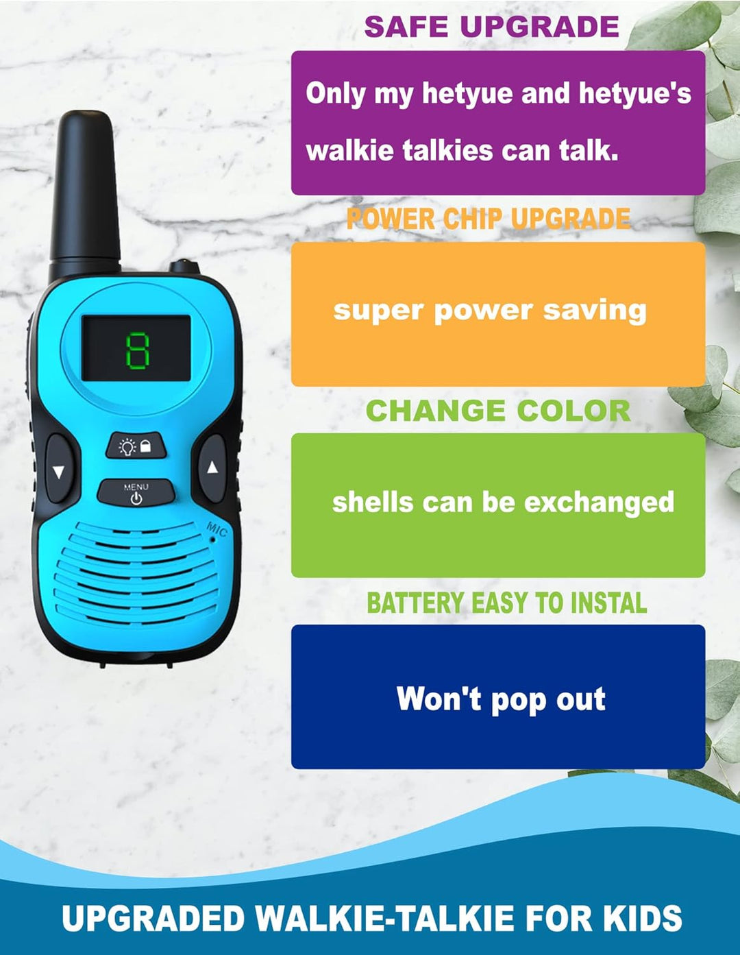 2 piezas de walkie talkies para niños: juguetes al aire libre para...
