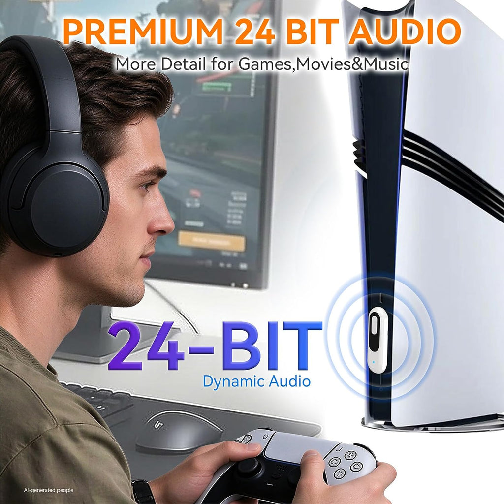 Adaptador de audio Bluetooth 2 en 1 Dongle para PS5