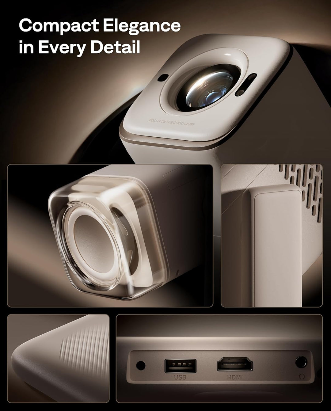 Aurzen BOOM Air - Proyector portátil Google TV con WiFi y Bluetooth...
