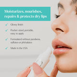 GLO Science Cuidado del bálsamo labial con manteca de karité, brill...