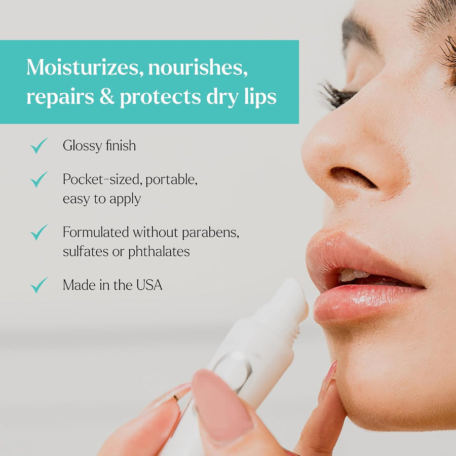 GLO Science Cuidado del bálsamo labial con manteca de karité, brill...