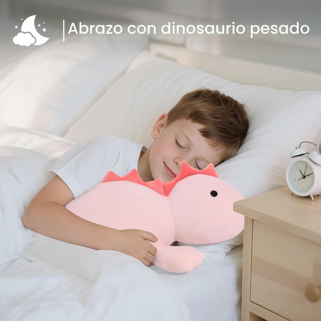 IdeaMeme Weighted Dinosaur Stuffed Animal Pink Dino Plush Toys 22" 3.5 lbs