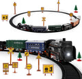 deAO Juego de tren eléctrico con luz para tren de tren infantil