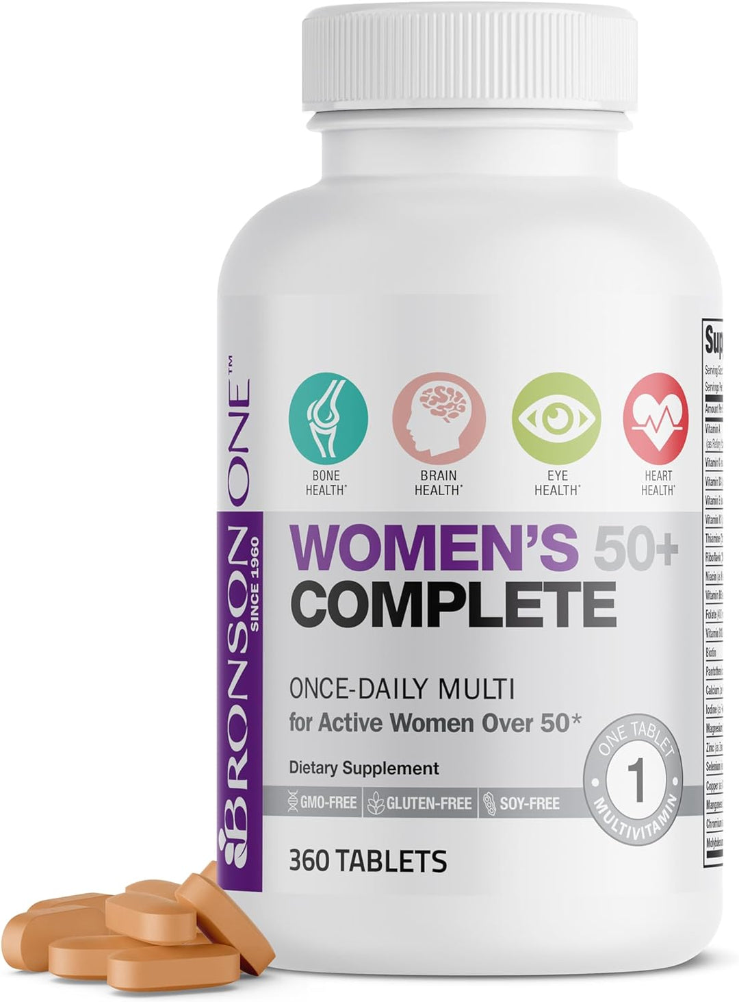 Bronson ONE Daily Multivitamínico Multimineral Completo 50+ para mu...