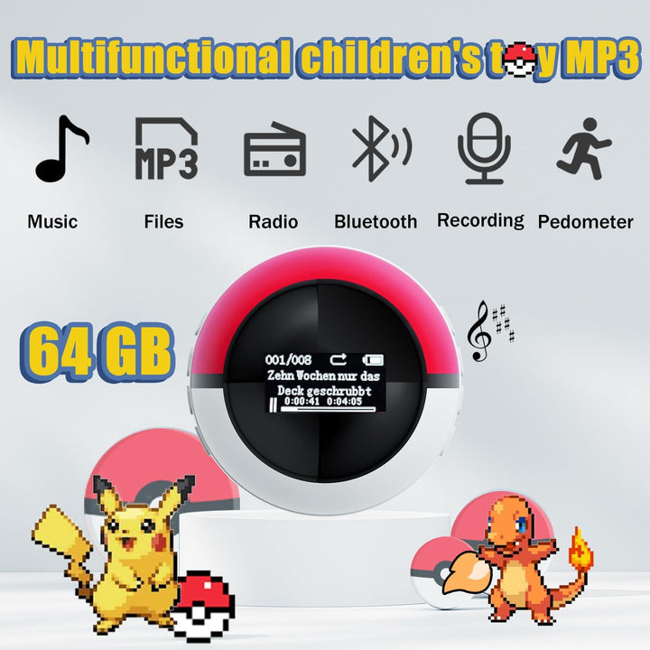 Reproductor de MP3 de 64 GB para niños, reproductor de MP3 con Blue...