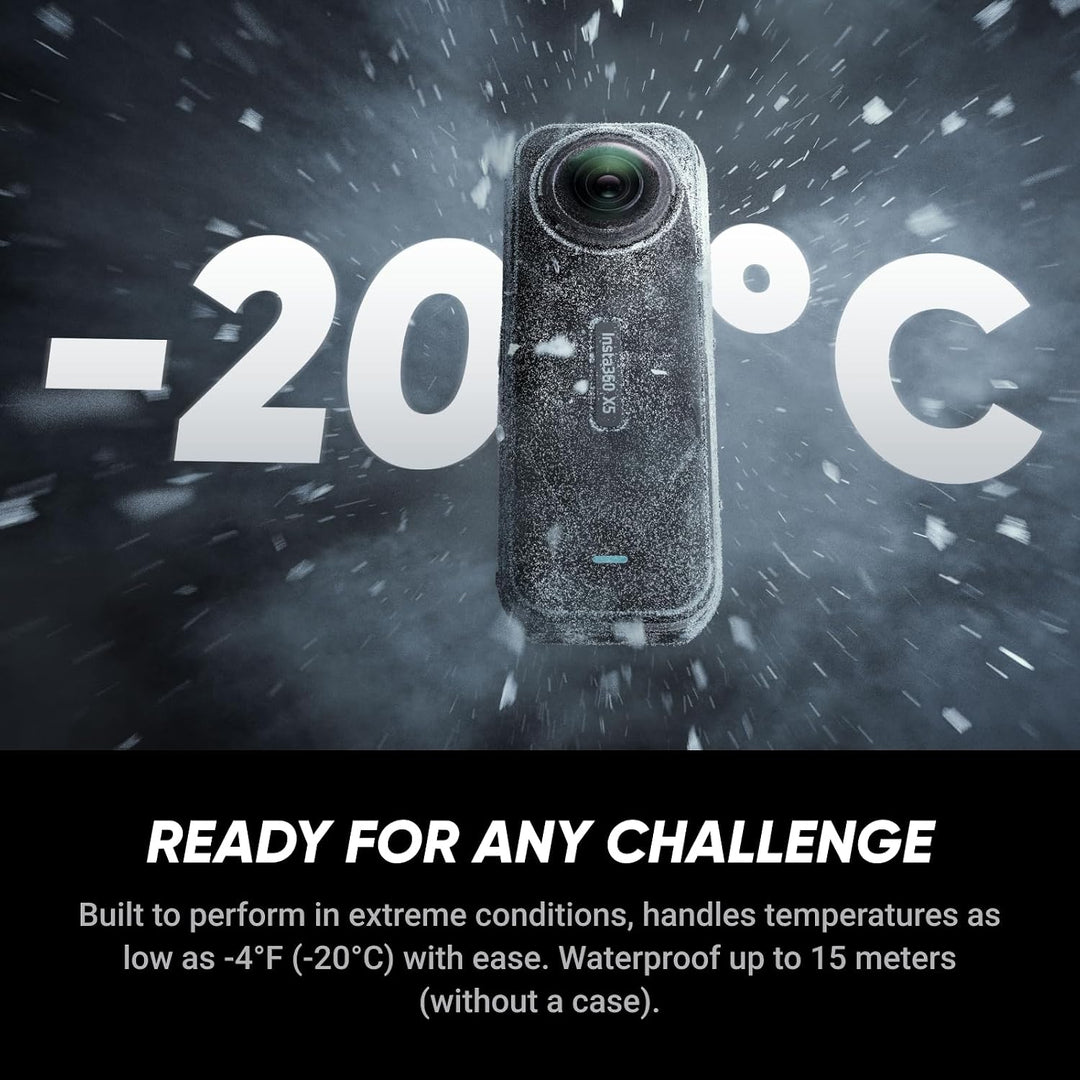 Insta360 Paquete de esquí X5 - Cámara impermeable 8K 360, efecto se...