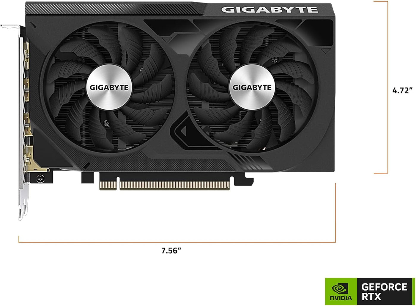 GIGABYTE Tarjeta gráfica GeForce RTX 4060 WINDFORCE OC 8G, 2 ventil...