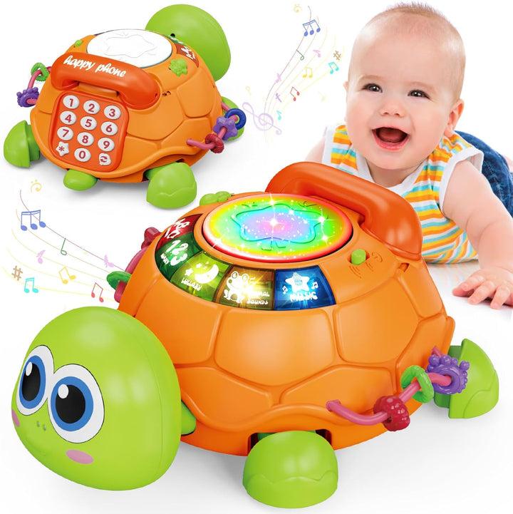 Juguetes para bebés de 6 a 12 meses, juguetes musicales de tortugas...