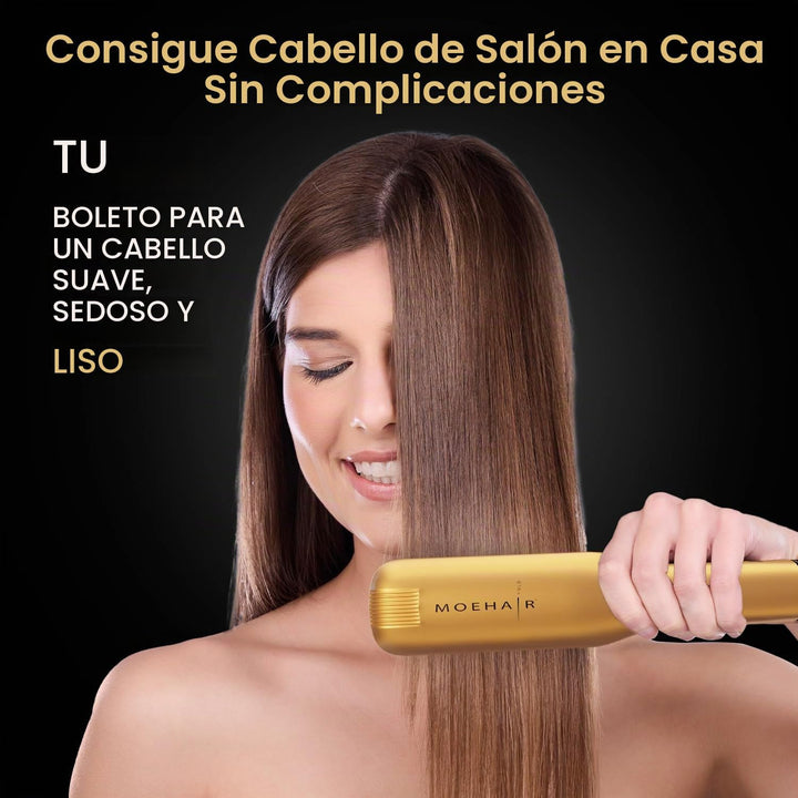 MOEHAIR Plancha de pelo profesional iónica de titanio para alisar,...