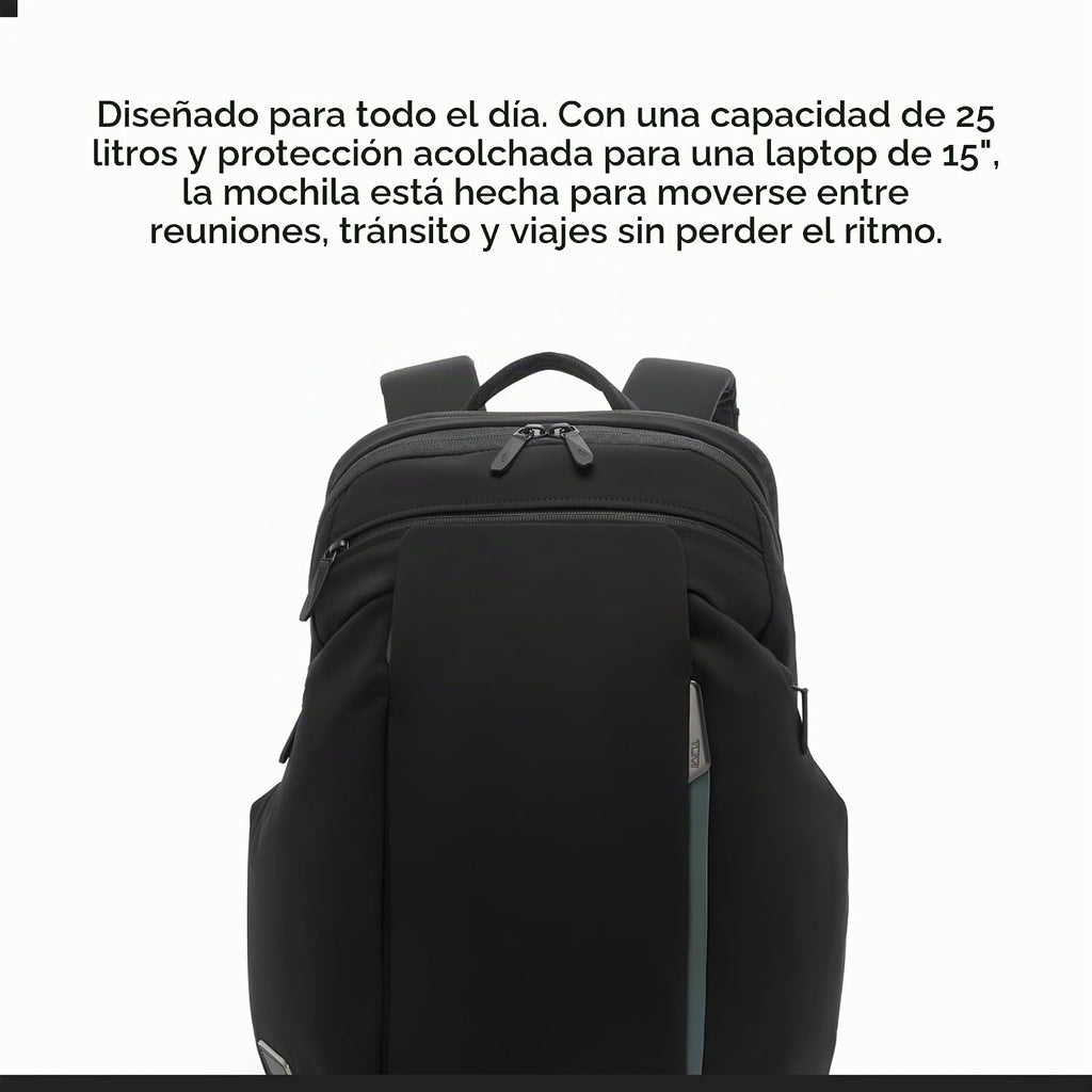 TUMI Axis Mochila grande de 25 litros, se adapta a portátiles de hasta 15