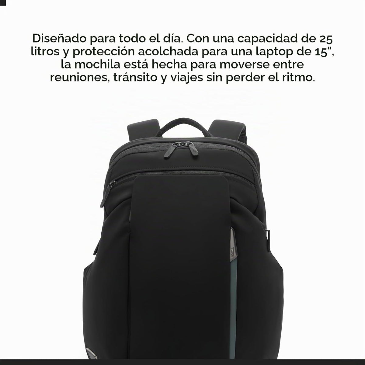 TUMI Axis Mochila grande de 25 litros, se adapta a portátiles de hasta 15