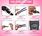 Le Angelique Plancha de pelo profesional a vapor, vaporizador 2 en...
