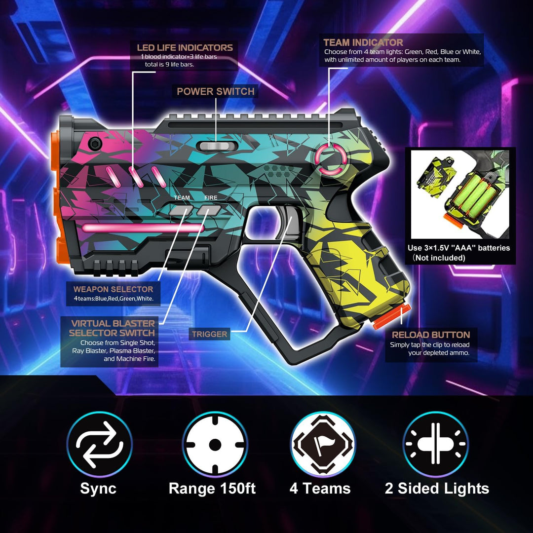 Juego de Laser Tag de 2, Juego de Laser Tag para Niños Juego Interi...