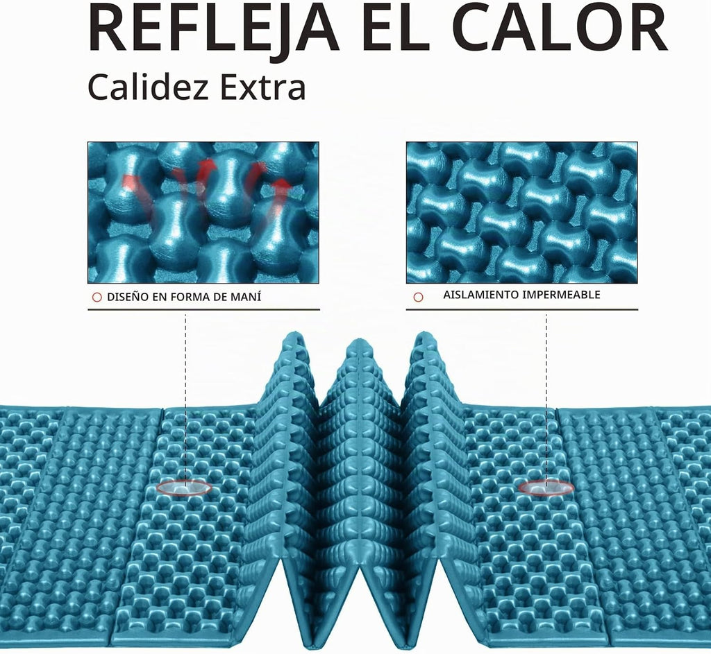 Almohadillas de espuma para acampar para senderismo, colchón ultraligero de celda cerrada, tapete suave impermeable para adultos, esterillas anchas de picnic y yoga, almohadilla de dormir plegable