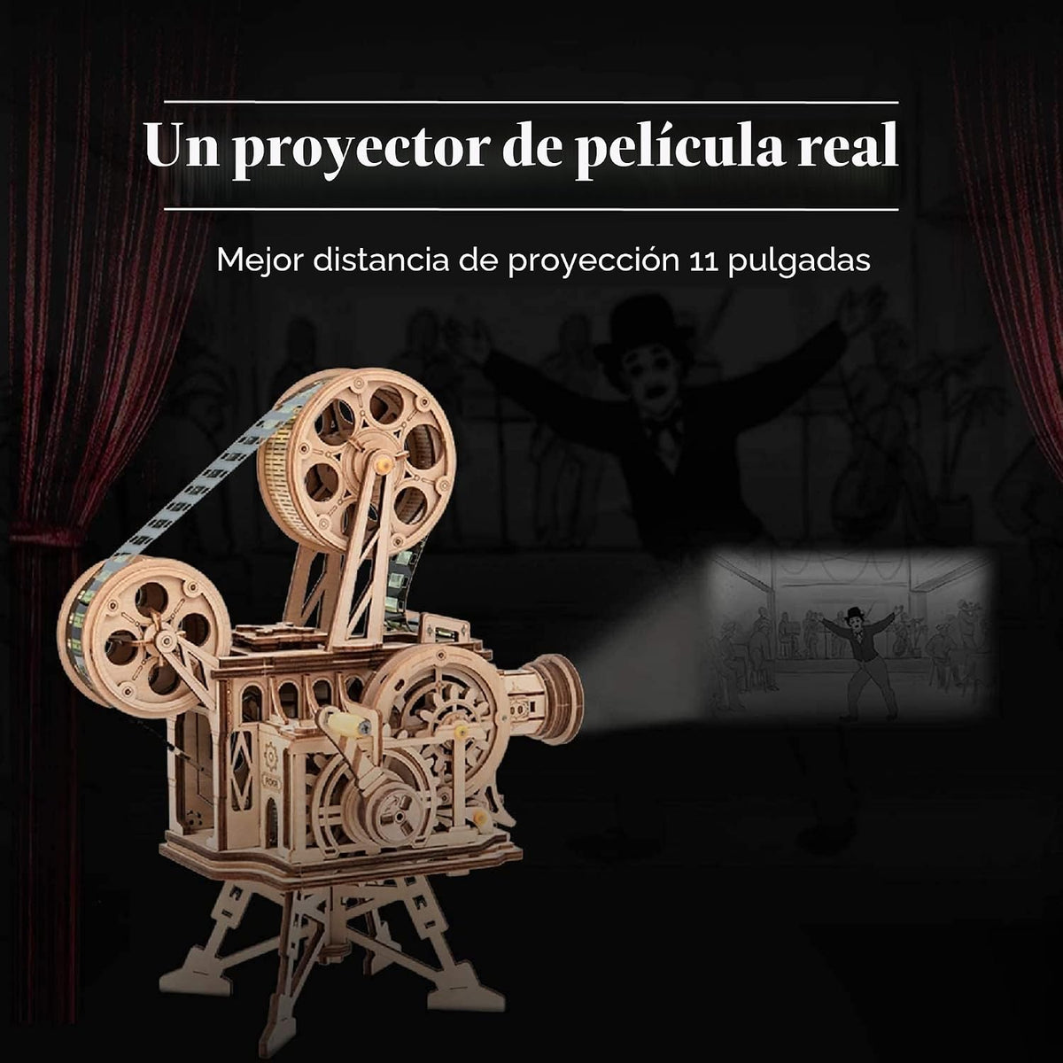 ROKR Rompecabezas de Madera 3D Vitascope para Adultos - Kits de Construcción de Modelos Construcción Mecánica para Adultos para Construir, Rompecabezas Educativo Kits de Manualidades DIY, Regalos de