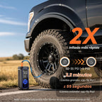 OlarHike Inflador de neumáticos Portátil Compresor de aire, Alimentación Dual - 3*2000mAh y 12V DC