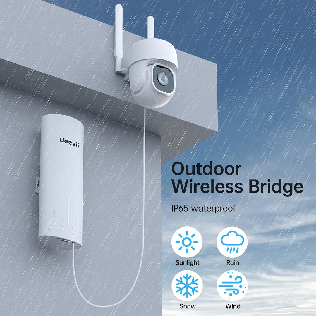 Kit de Puente Inalámbrico UeeVii CPE450 y Router WiFi